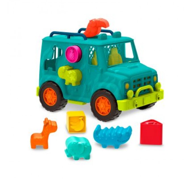 Розвиваюча іграшка Battat сортер - Вантажівка Сафарі (колір море) (BX2024Z)