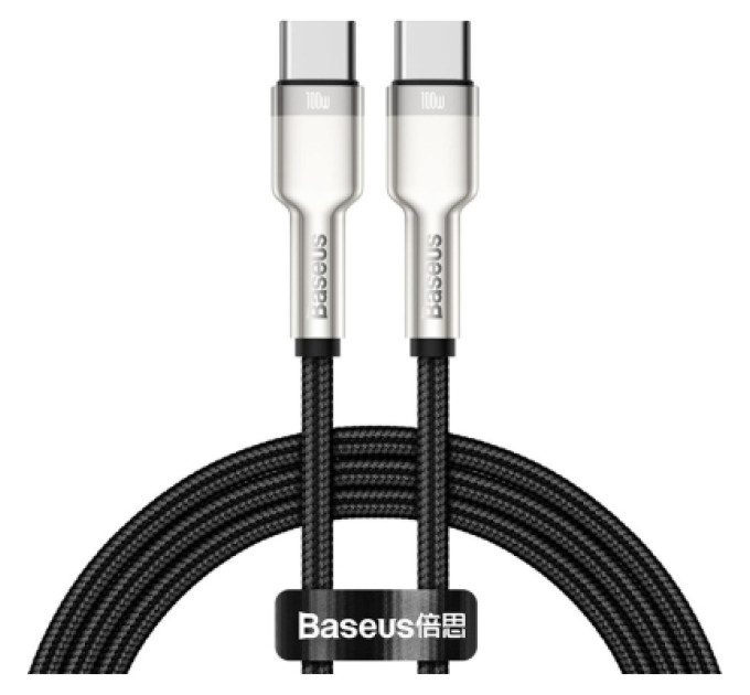 Baseus Дата кабель USB-C to USB-C 1.0m 100W metal black Baseus (CATJK-C01)
