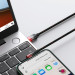Baseus Дата кабель USB-C to Lightning 1.0m 20W 90° corner black/red Baseus (CAVP000220)