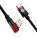 Baseus Дата кабель USB-C to Lightning 1.0m 20W 90° corner black/red Baseus (CAVP000220)