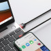 Baseus Дата кабель USB 2.0 AM to Lightning 2.0m 2.4A 90° corner black/red Baseus (CAVP000120)