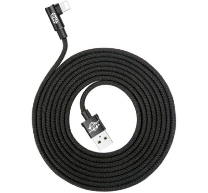 Baseus Дата кабель USB 2.0 AM to Lightning 2.0m 1.5A 90° corner black Baseus (CALMVP-A01)