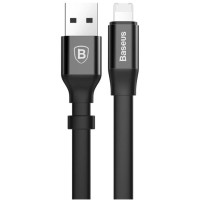 Дата кабель USB 2.0 AM to Lightning 0.23m 2A black Baseus (CALMBJ-B01)