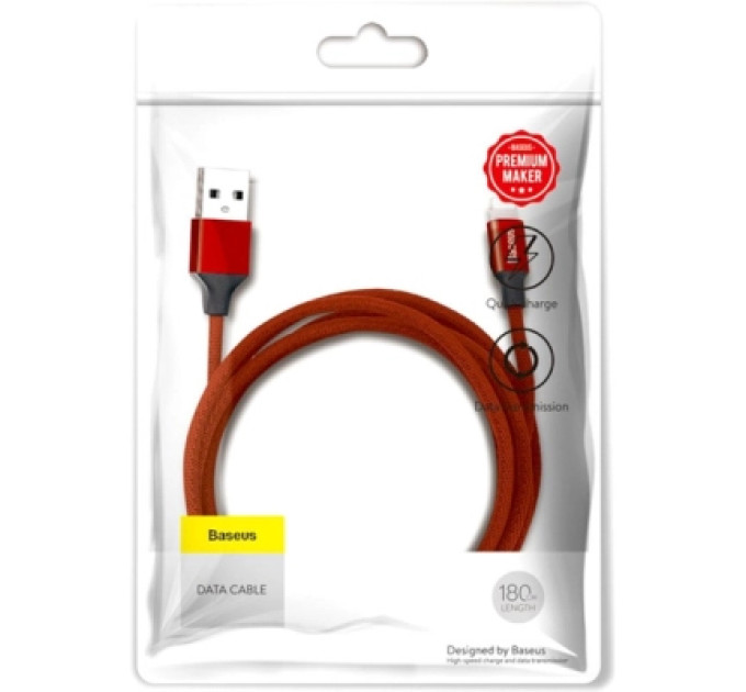 Baseus Дата кабель USB 2.0 AM to Lightning 1.8m red Baseus (CALYW-A09)