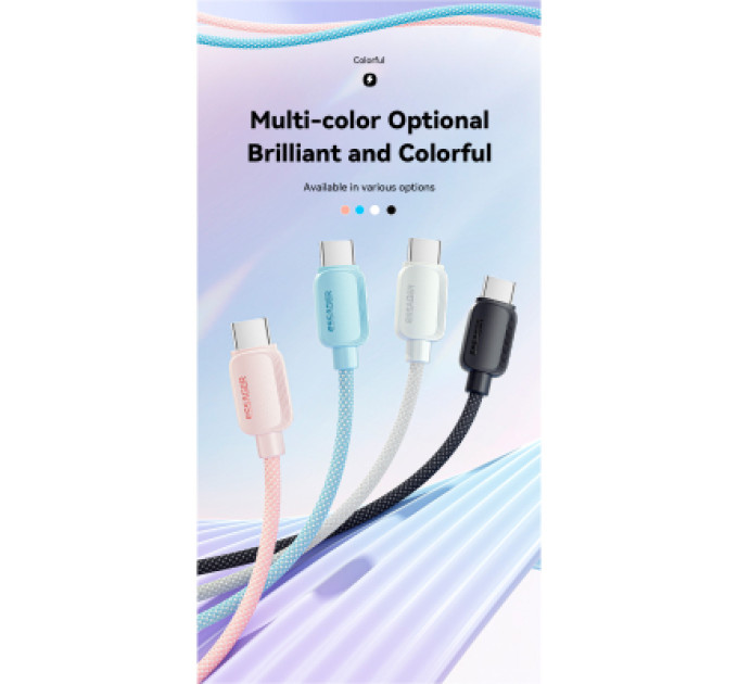 Essager Дата кабель USB-C to USB-C 2.0m 100W white Essager (EXCTT1-WLA02-P)