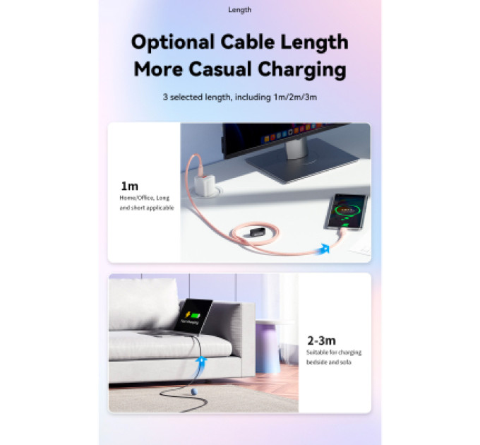Essager Дата кабель USB-C to USB-C 3.0m 100W black Essager (EXCTT1-WLC01-P)