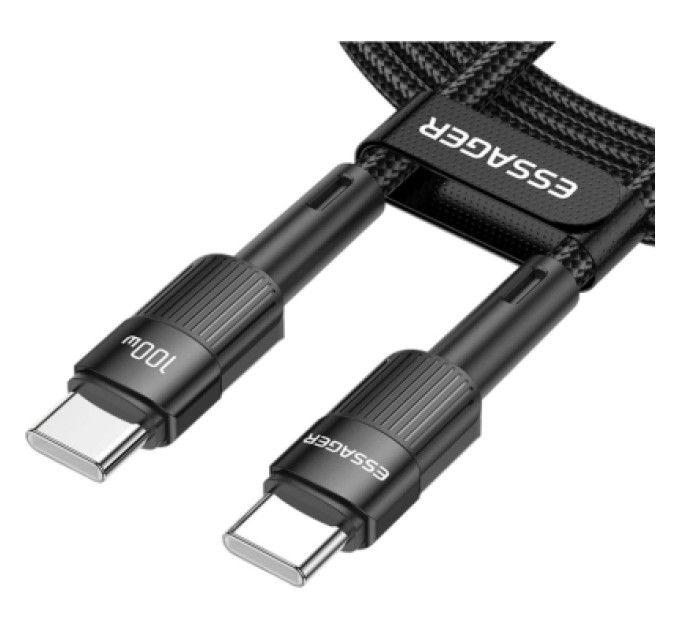 Essager Дата кабель USB-C to USB-C 3.0m 100W black Essager (EXCTT1-XCC01)