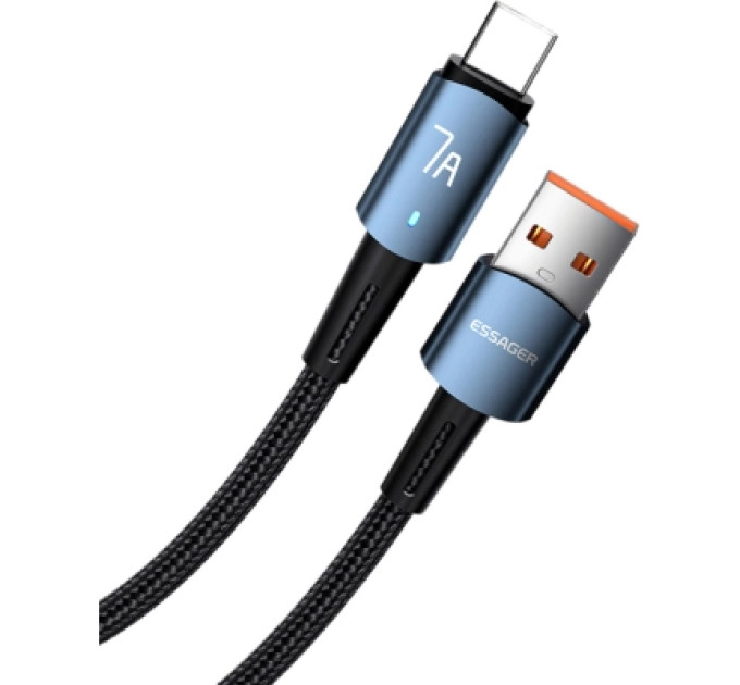Essager Дата кабель USB 2.0 AM to USB-C 2.0m 100W blue Essager (EXC7A-CGA03-P)
