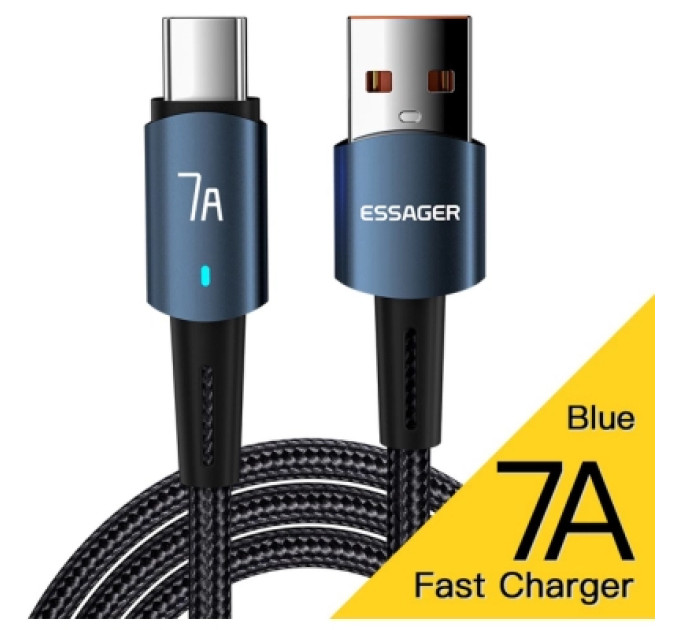 Essager Дата кабель USB 2.0 AM to USB-C 2.0m 100W blue Essager (EXC7A-CGA03-P)