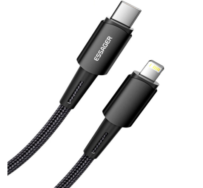 Essager Дата кабель USB-C to Lightning 0.5m 20W black Essager (EXCTL-CGB01)