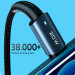 Essager Дата кабель USB-C to Lightning 0.5m 20W black Essager (EXCTL-CGB01)