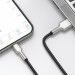 Baseus Дата кабель USB 2.0 AM to Lightning 2.0m 2.4A metal black Baseus (CALJK-B01)