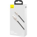 Baseus Дата кабель USB 2.0 AM to Lightning 2.0m 2.4A metal black Baseus (CALJK-B01)