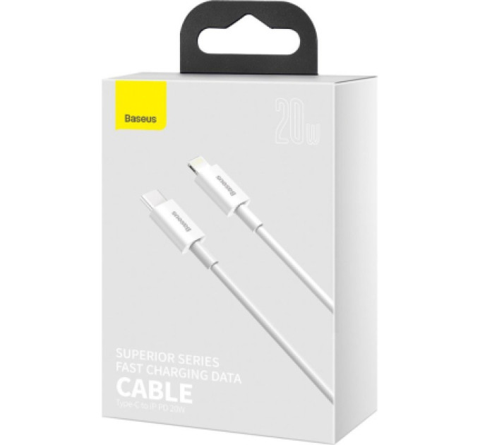 Baseus Дата кабель USB-C to Lightning 2.0m 20W white Baseus (CATLYS-C02)