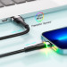 Essager Дата кабель USB 2.0 AM to Lightning 2.0m 2.4A LED black Essager (EXCL-XCDA01)