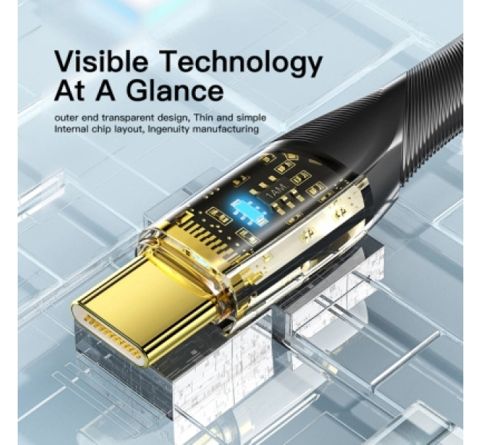 Essager Дата кабель USB 2.0 AM to USB-C 2.0m 7A black Essager (EXCT-XJA01-P)