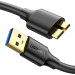 Ugreen Дата кабель USB 3.0 AM to Micro B 1.0m US130 black Ugreen (10841)