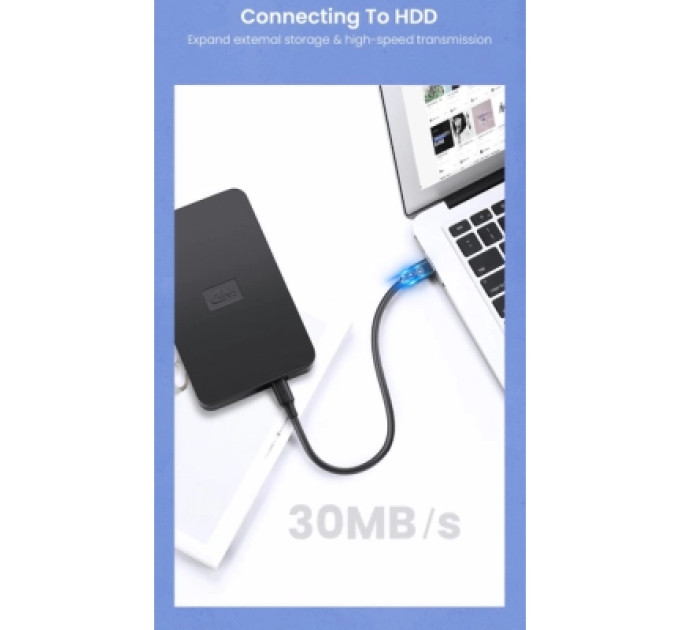 Ugreen Дата кабель USB 2.0 AM to Mini 5P 1.0m US132 black Ugreen (10355)