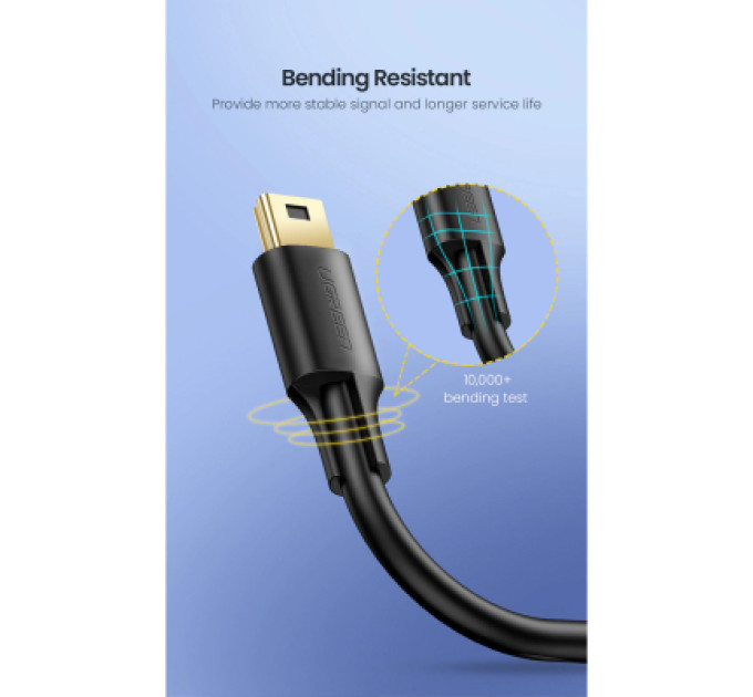 Ugreen Дата кабель USB 2.0 AM to Mini 5P 2.0m US132 black Ugreen (30472)