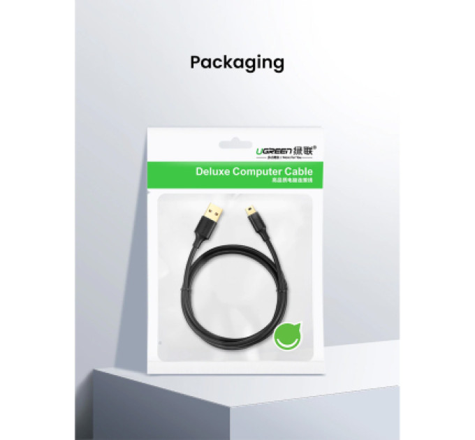 Ugreen Дата кабель USB 2.0 AM to Mini 5P 2.0m US132 black Ugreen (30472)