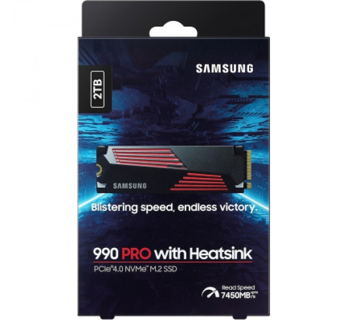 Samsung Накопичувач SSD M.2 2280 2TB 990 PRO with Heatsink Samsung (MZ-V9P2T0CW)