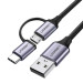 Ugreen Дата кабель USB 2.0 AM to USB-C + Micro 5P 1.0m 3A US177 black Ugreen (30875)