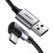 Ugreen Дата кабель USB 2.0 AM to USB-C 3.0m 3A US284 90° corner black Ugreen (70255)