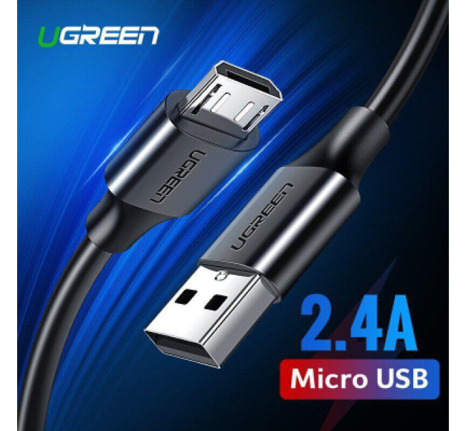 Ugreen Дата кабель USB 2.0 AM to Micro 5P 3.0m 2A US289 black Ugreen (60827)