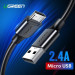 Ugreen Дата кабель USB 2.0 AM to Micro 5P 3.0m 2A US289 black Ugreen (60827)