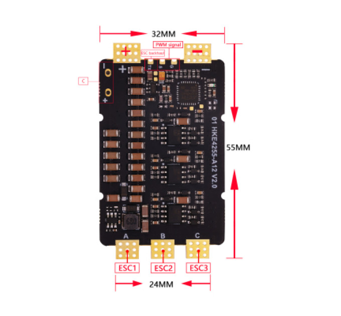 HAKRC Регулятор ходу (ESC) HAKRC 4225 120A (HAK4225)