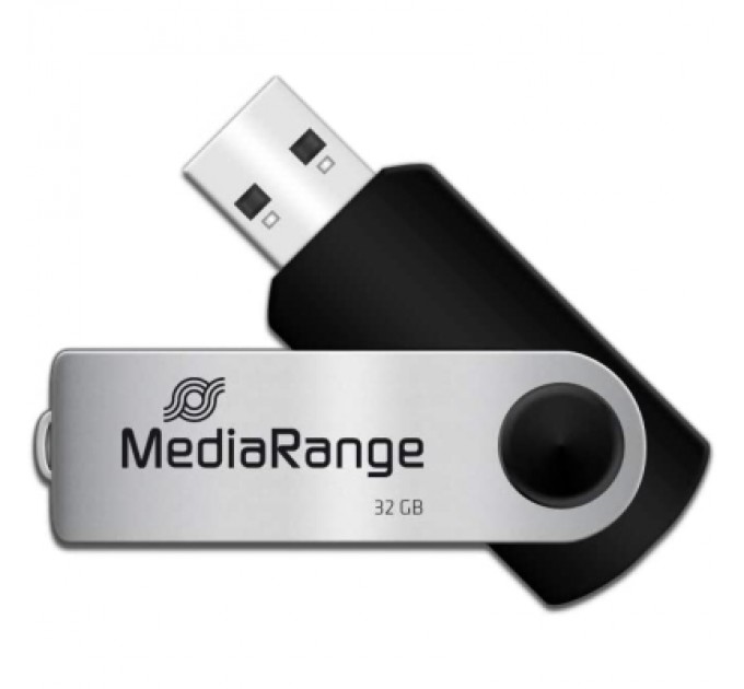 Mediarange USB флеш накопичувач Mediarange 32GB Black/Silver USB 2.0 (MR911)