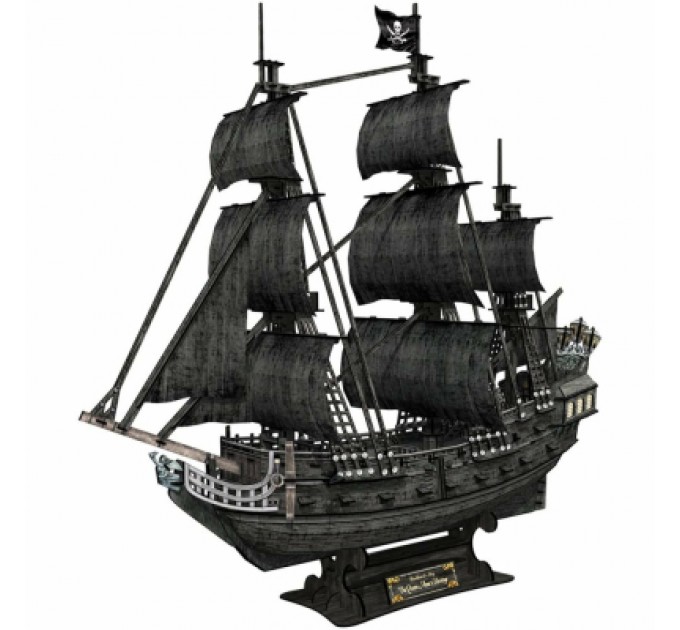 Пазл Cubic Fun Тривимірна головоломка-конструктор Корабель Чорної Бороди "Помста Королеви Анни" (T4018h)