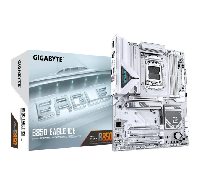 GIGABYTE Материнська плата AMD B850 SAM5 ATX B850 EAGLE ICE GIGABYTE