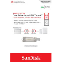 USB флеш накопичувач SanDisk 64GB Dual Drive Luxe USB 3.1 + Type-C (SDDDC4-064G-G46)