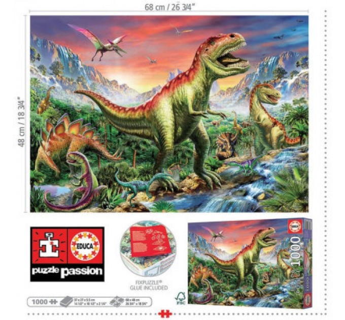 Пазл Educa Jurassic Forest 1000 елементів (6337608)