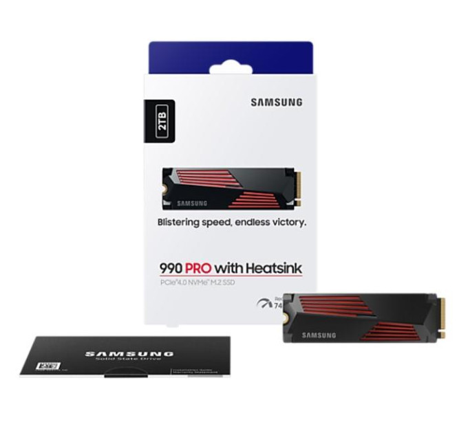 Samsung Накопичувач SSD M.2 2280 2TB 990 PRO with Heatsink Samsung (MZ-V9P2T0GW)