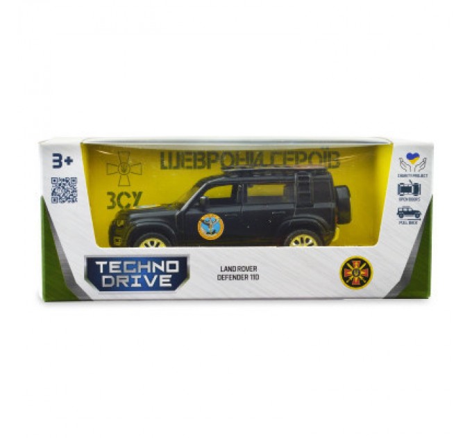 Машина TechnoDrive Автомодель серії Шеврони Героїв - Land Rover Defender 110 - ГУР МО (250364M)