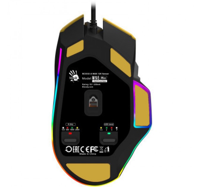 A4Tech Мишка A4Tech Bloody W95 Max RGB Activated USB Sports Lime (Bloody W95 Max Sports Lime)