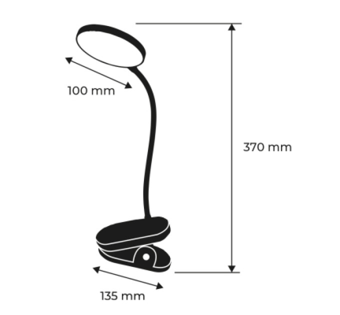 Eurolamp Настільна лампа Eurolamp 5W 400Lm 2800-6500K Type-C+Battery 2400mAh (LED-TLB-5W(P))
