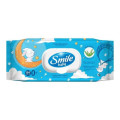 Smile baby Дитячі вологі серветки Smile baby з алоє, з клапаном, 84 шт (4823071646863)