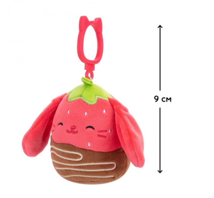 Брелок Squishmallows на кліпсі – Кролик Гунда 9 см (SQCP00464)