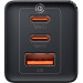 Baseus Зарядний пристрій Baseus 2xUSB-C 65W + 1xUSB GaN + cable USB-C to USB-C 100W 1.0m black (CCGP120201)
