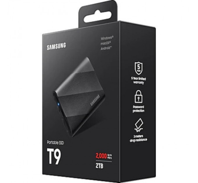 Samsung Накопичувач SSD USB 3.2 2TB T9 Samsung (MU-PG2T0B/EU)