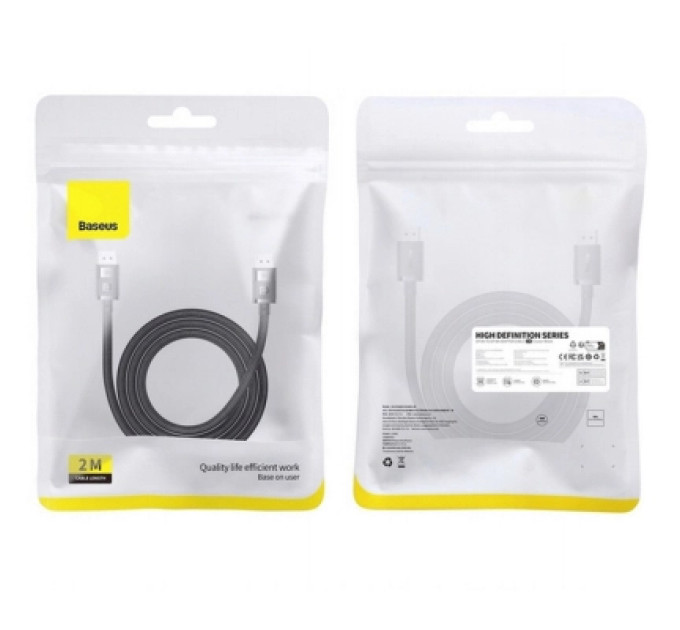 Baseus Кабель мультимедійний DisplayPort M to DisplayPort M 2.0m 8K Baseus (B00633706111-02)