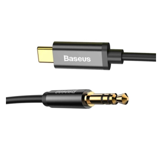 Baseus Кабель мультимедійний USB-C to 3.5mm M 1.2m black Baseus (CAM01-01)