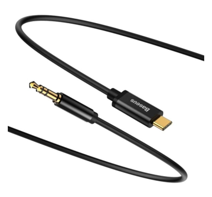 Baseus Кабель мультимедійний USB-C to 3.5mm M 1.2m black Baseus (CAM01-01)