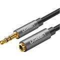 Ugreen Кабель мультимедійний 3.5mm M to 3.5mm F 1.0m AV118 gray Ugreen (10592)