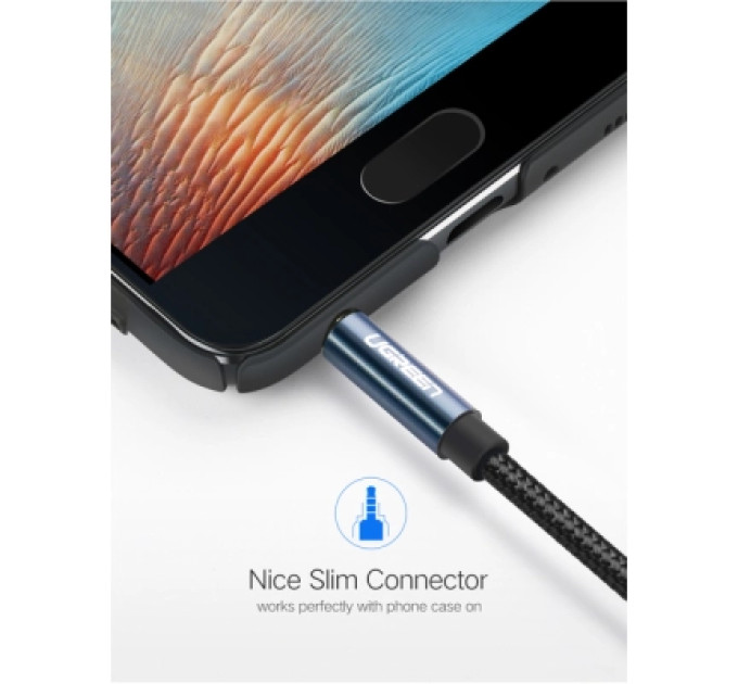Ugreen Кабель мультимедійний 3.5mm M to 3.5mm F 2.0m AV118 blue Ugreen (40675)