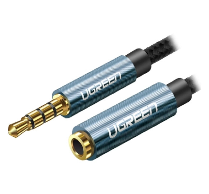 Ugreen Кабель мультимедійний 3.5mm M to 3.5mm F 2.0m AV118 blue Ugreen (40675)