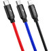 Baseus Дата кабель USB 2.0 AM to Lightning + Micro 5P + USB-C 1.2m 5A black Baseus (CAMLT-BSY01)